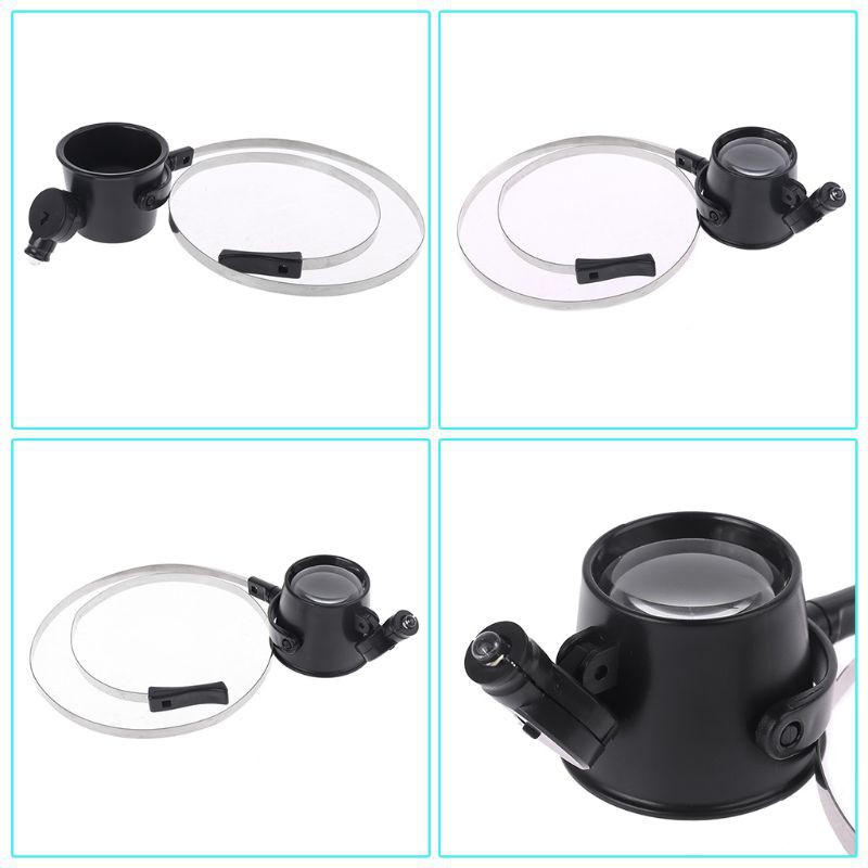 Kính lúp sửa chữa đồng hồ đeo tay có đèn LED