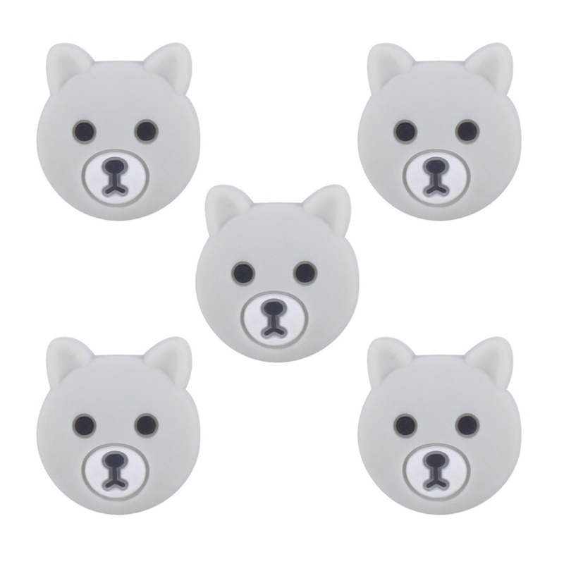 Set 5 Dây Đeo Núm Vú Giả Bằng Silicon Hình Gấu Hoạt Hình DIY Cho Bé Sơ Sinh