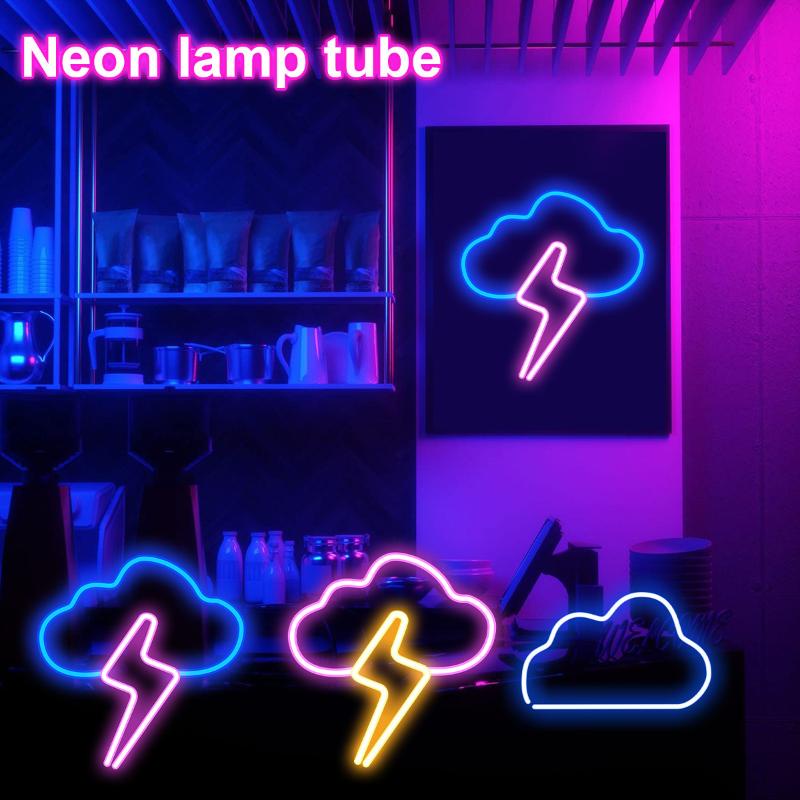 Đèn LED Neon Gắn Tường Hình Đám Mây Dùng Trang Trí Phòng Ngủ Cổng USB 4.5V