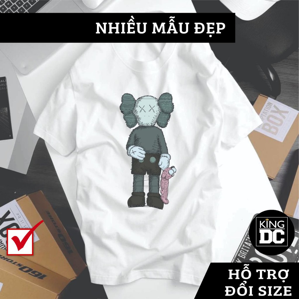 Áo Phông Kaws Áo Thun Cotton Thoáng Mát Co Giãn Thoải Mái Thời Trang Cá Tính Năng Động Hàng May Xuất Xưởng KING DC