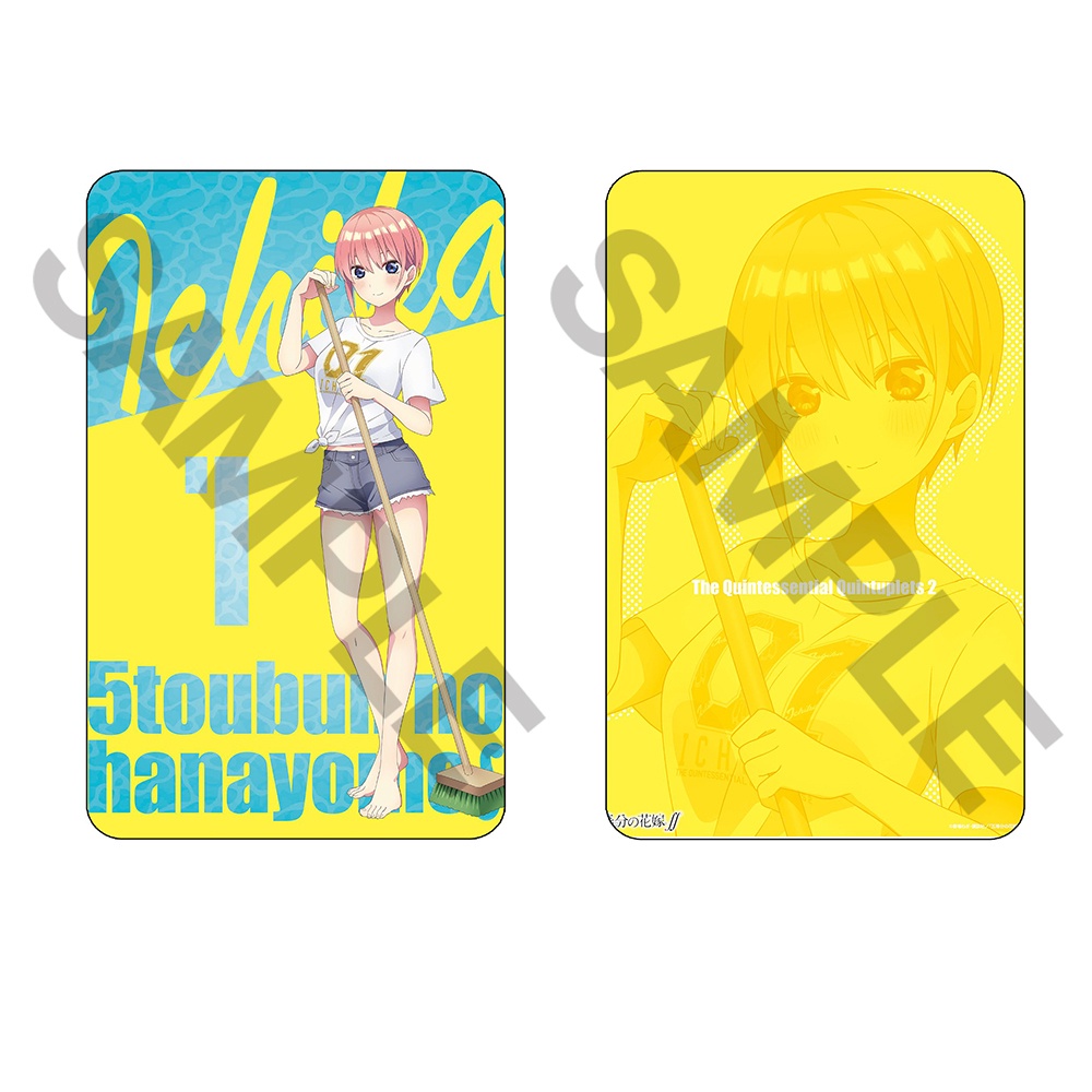 Ảnh card bo góc in hình Gotoubun No Hanayome  Nhà Có 5 Nàng Dâu NĂNG ĐỘNG ver thẻ bo viền 5*8cm suu tầm