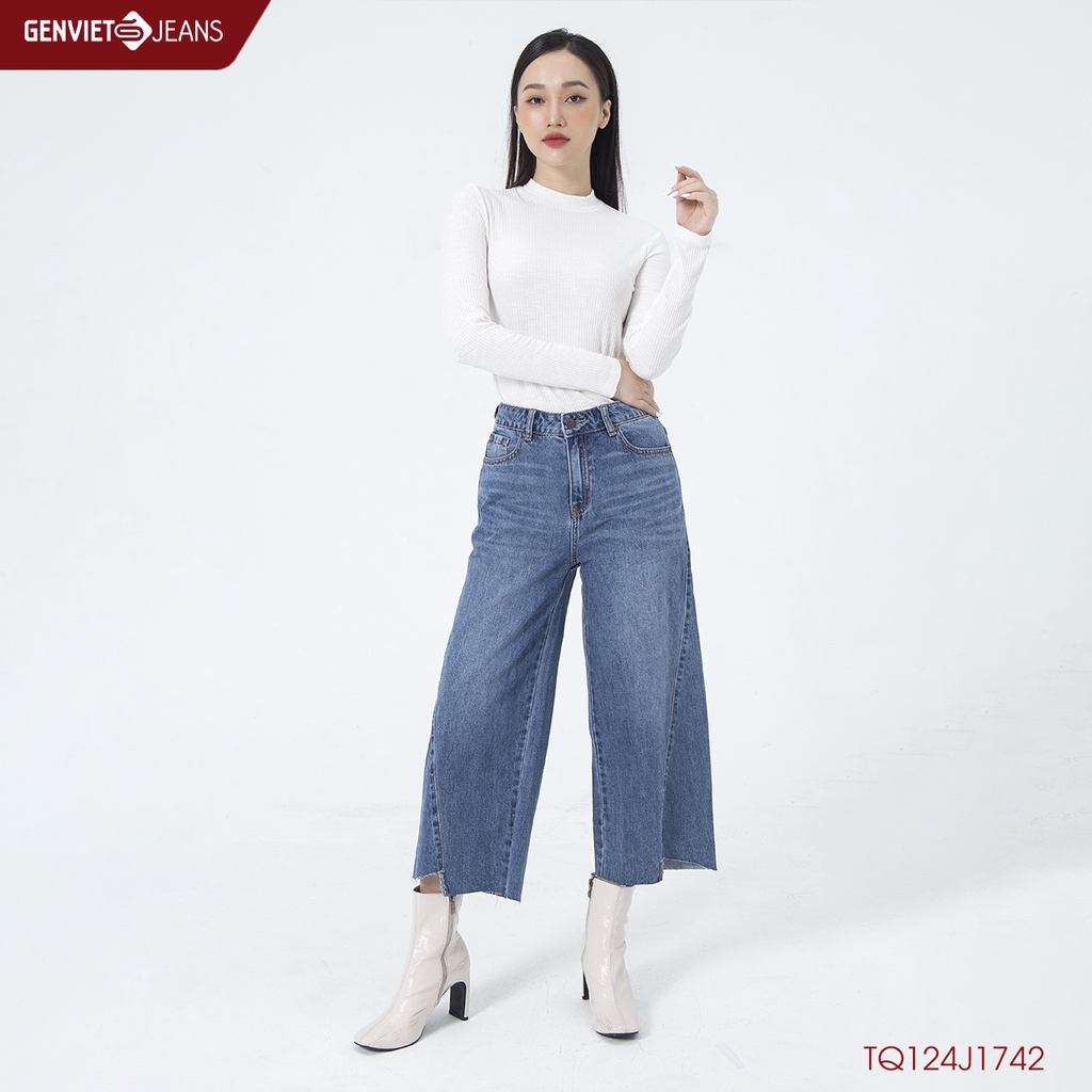 Quần dài jeans nữ GENVIET TQ124J1742