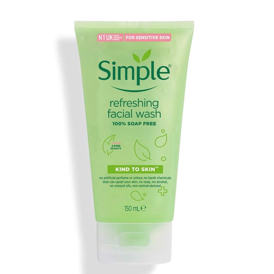Sữa rửa mặt Simple giúp da sạch thoáng &amp; không chứa xà phòng 150ml