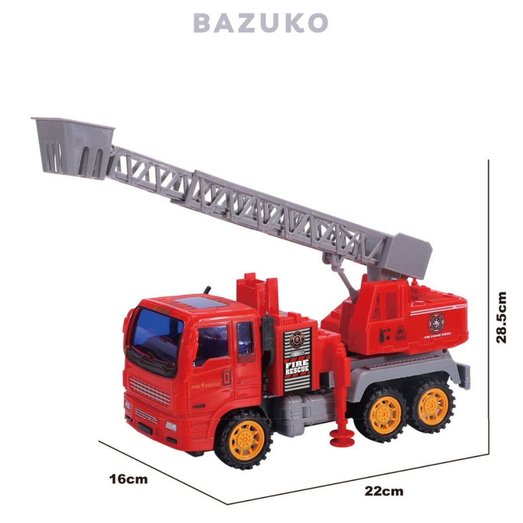 Đồ chơi ô tô mô hình set 6 xe cứu hoả cỡ lớn cho bé