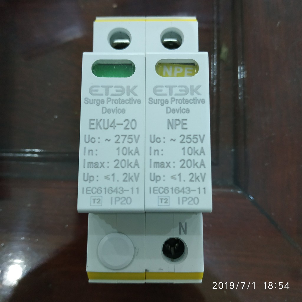 Chống sét lan truyền AC ETEK 1 Pha 20kA