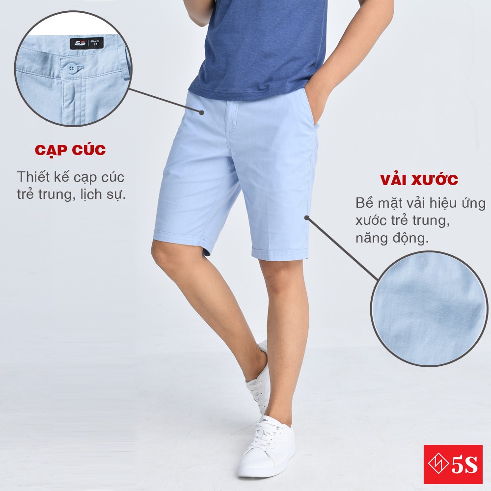 Quần Short Nam 5S Premium (2 màu), Chất Kaki Cotton Co Giãn, Thấm Hút Tốt, Hạn Chế Nhăn (QSK21008-02) | BigBuy360 - bigbuy360.vn
