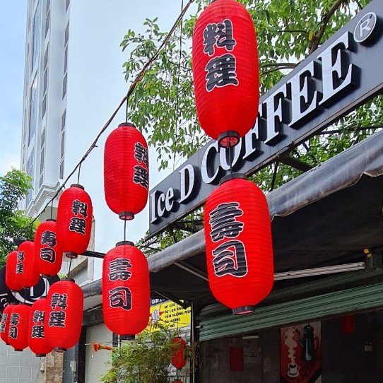 Lồng Đèn Nhật Bản Kèm Chữ Như Hình ( Bộ 2 cái)