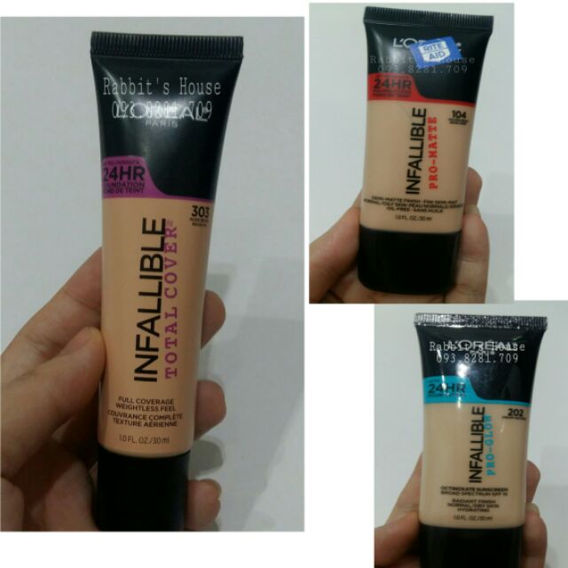 [Auth chuẩn Mỹ] Kem nền kiềm dầu 24 giờ Infallible foundation