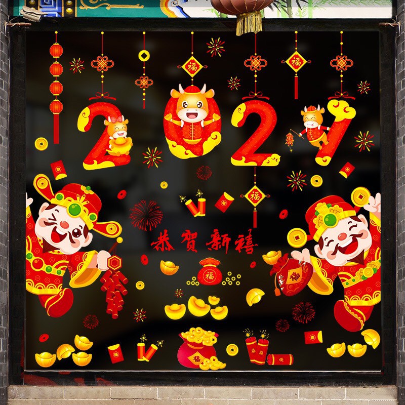 decal trang trí tết 456