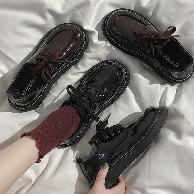 (ORDER) GIÀY OXFORD DA BÓNG VÀ DA LÌ DÀNH CHO NỮ, ĐẾ CAO 2.5CM + KÈM ẢNH THẬT