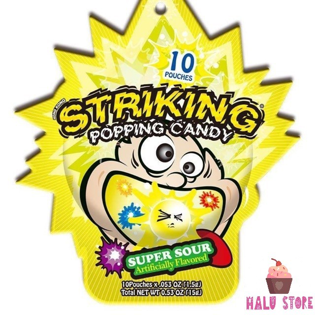 TỔNG HỢP 7 LOAI KẸO NỔ STRIKING ÚC GÓI 30G GỒM 20 GÓI NHỎ