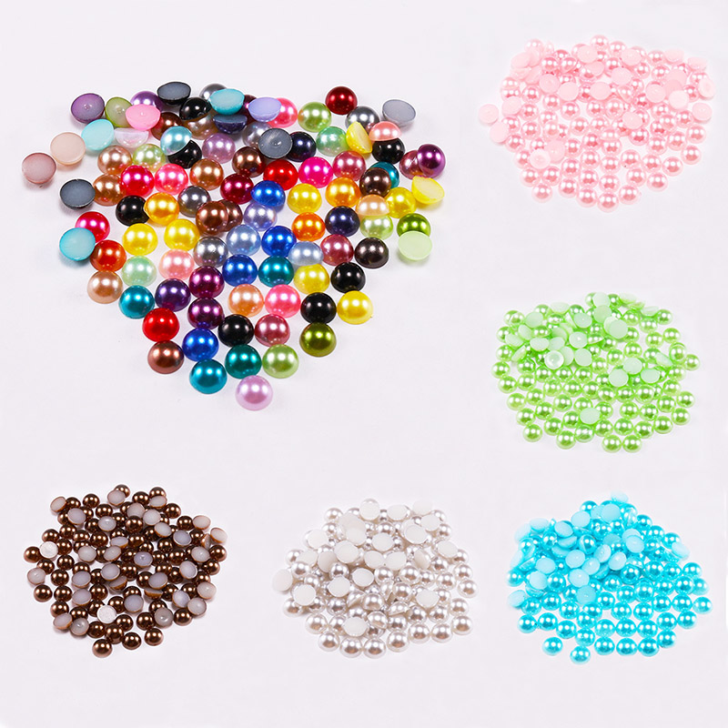 Set hạt ngọc trai bán tròn St.kunkka bằng nhựa ABS dành cho tự làm đồ trang sức thủ công mỹ nghệ điện thoại di động