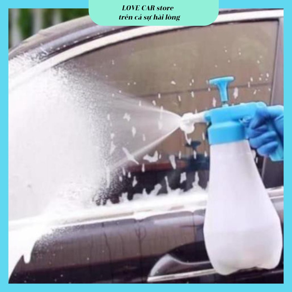 Bình Xịt Tạo Bọt Tuyết Rửa Xe Ô Tô , Xe Máy Cầm Tay 1.8L Tiện Dụng - bọt rửa xe không chạm