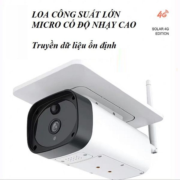 Camera ngoài trời 4G [FREESHIP ] - Camera năng lượng mặt trời dùng sim 4G có cảm ứng chống trộm bảo hành 12 tháng