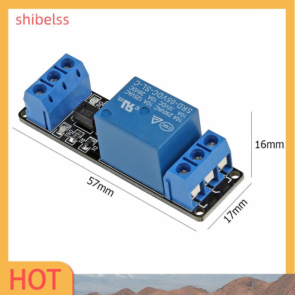 （ʚshibelss）5V 1 Channel Relay Module Board Low Level Trigger w/Optocoupler Isolation