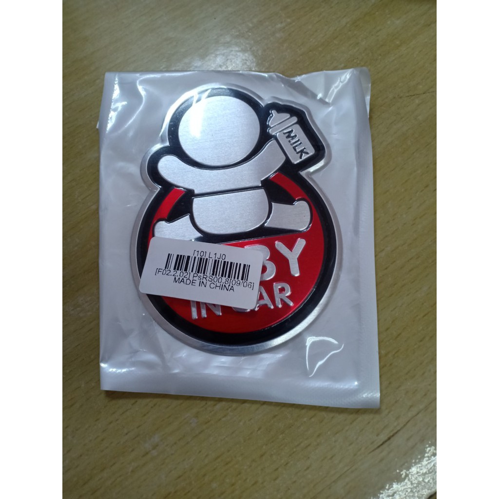 Nhãn dán trang trí họa tiết chữ Baby in Car màu đỏ 3D cho xe hơi | BigBuy360 - bigbuy360.vn