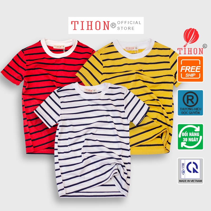 Áo Thun Cho Bé TIHON 100% Cotton Mềm Mại Thời Trang