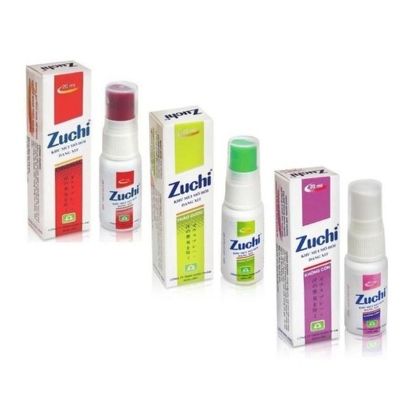 (3 LOẠI) Xịt khử mùi toàn thân dưỡng da Zuchi Spray 20ml