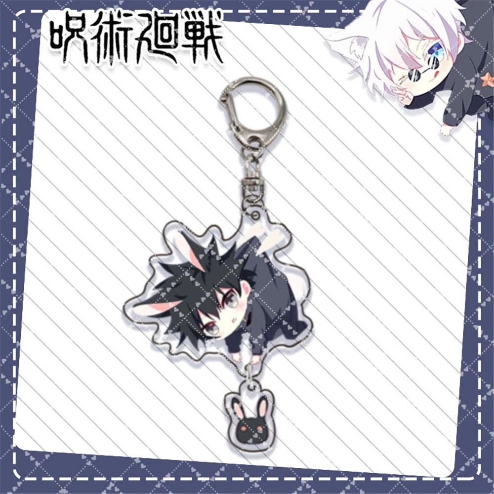 Móc Chìa Khóa Xe Hơi Bằng Acrylic In Hình Jujutsu Kaisen Dễ Thương Cho Nam Và Nữ