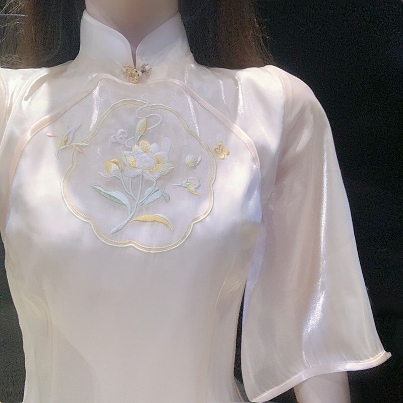 Váy đầm kiểu sườn xám, áo dài cách tân Quảng Châu siêu xinh