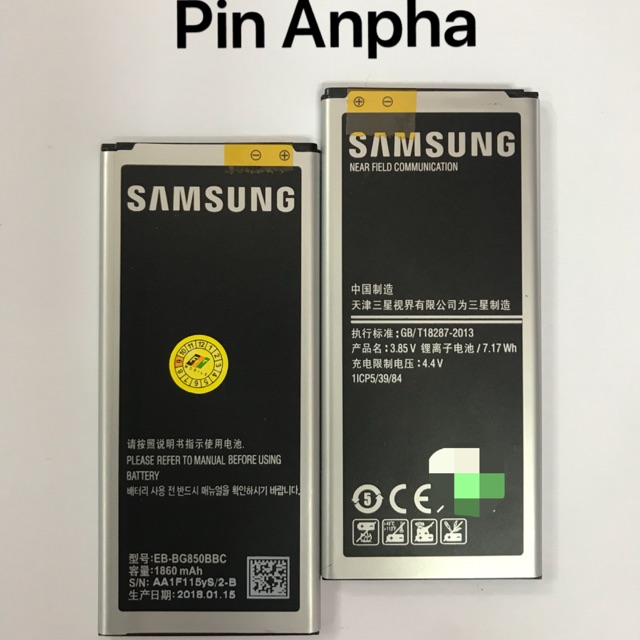 Pin samsung G850 - Anpha kí hiệu trên pin EB-BG850BBC