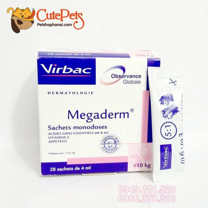 Gel Dưỡng Lông Megaderm Virbac- CutePets Phụ kiện chó mèo