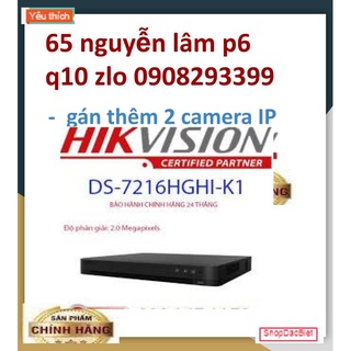 Đầu ghi hình 5 in 1 16 kênh HIKVISION DS-7216HGHI-K1(S) ( k1 thay thế M1)