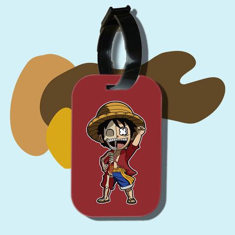 Thẻ hành lý cho túi xách balo du lịch in hình Half Skeleton - One Piece , Luffy (nhiều màu)