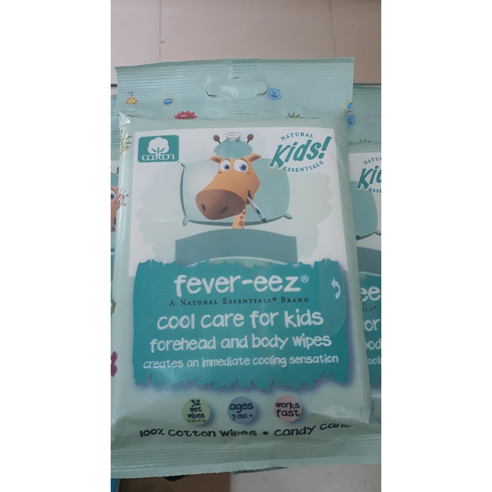 GIẤY LAU HẠ SỐT FEVER-EEZ DÀNH CHO BÉ