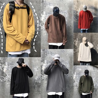 Áo thun Nam dài tay Ulzzang phối viền 2 màu (ORDER)