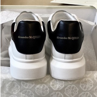 [TripleHStore] Giày Mcqueen Gót Đen ''Gót Da'' Cao Cấp [Full Phụ Kiện]