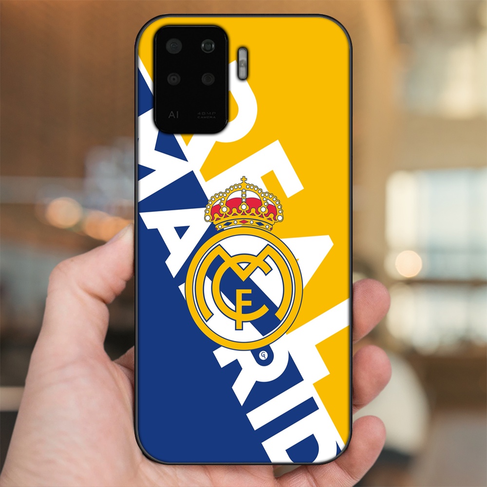 Ốp lưng Oppo A94 viền đen in hình Real Madrid