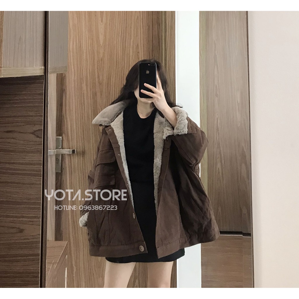 Áo khoác lót lông oversize - KL55 | BigBuy360 - bigbuy360.vn