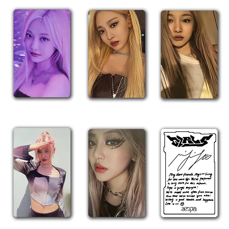 Set 5 Tấm Thẻ Ảnh Lomo Các Thành Viên Nhóm Nhạc Kpop Aespa