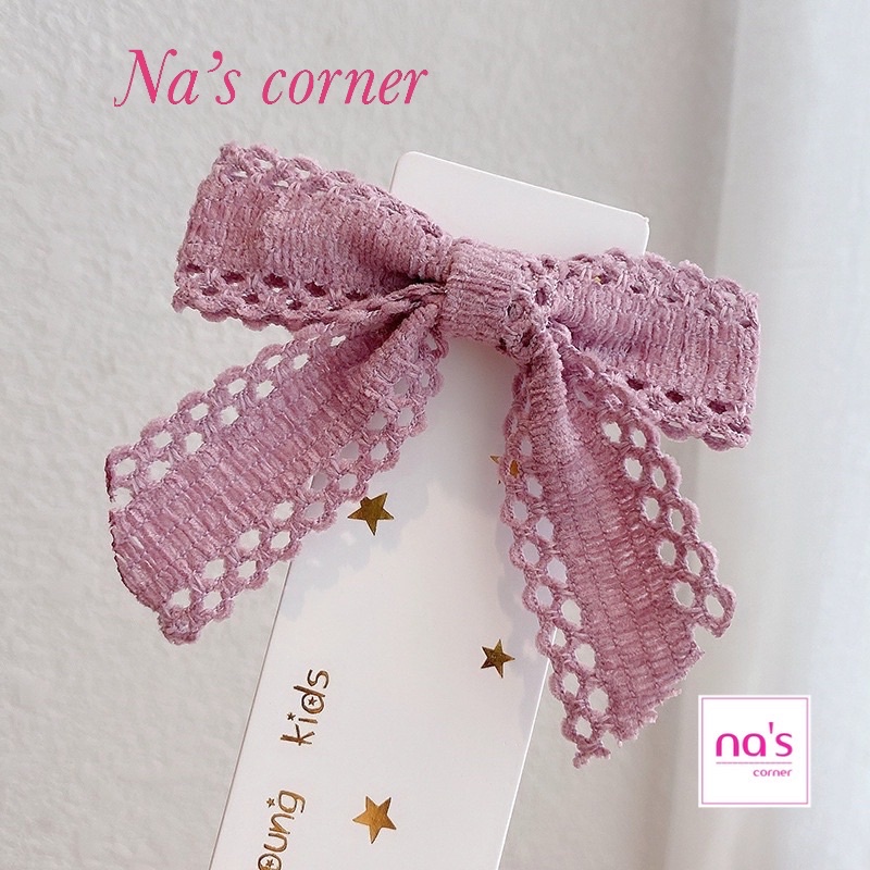 Kẹp tóc mỏ vịt nơ vải xinh xắn, dễ thương phong cách Hàn Quốc