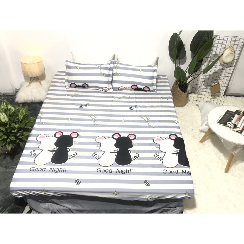 Set Ga Gối 3 Món Siêu Mềm Mịn Đôi Chuột JBN7