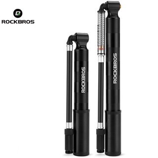 Máy bơm hơi xe đạp ROCKBROS áp suất cao 130PSI có khí áp kế cầm tay gọn nhẹ bằng hợp kim nhôm CNC