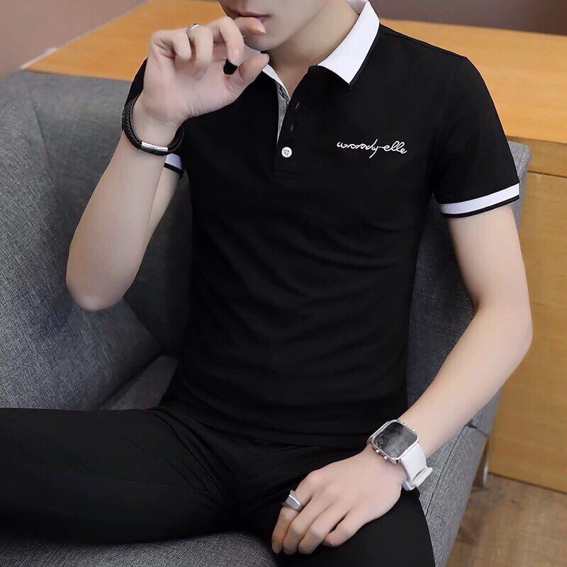 Áo thun nam đẹp có cổ tay ngắn vải thun cotton mặc mát - ATN005