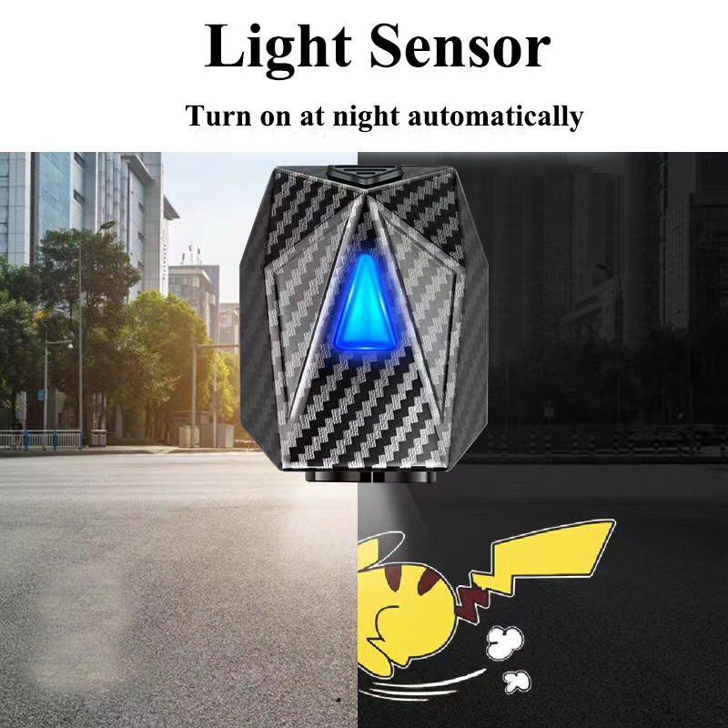 Đèn LED Chiếu Sáng Cảm Biến Chuyển Động Hình Hoạt Hình Dành Cho Xe Đạp Xe Máy Xe Đạp