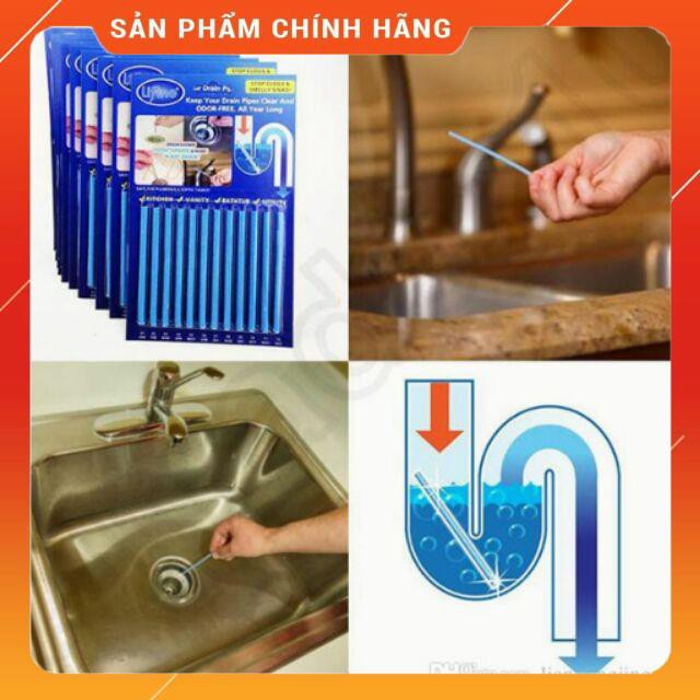 [HÀNG SIÊU TỐT] Combo 12 vỉ que thông tắc cống tự tan