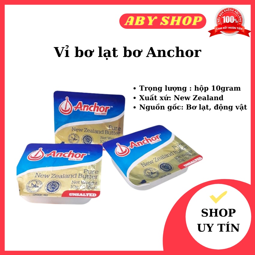 1 Hộp bơ lạt ⚡ GIÁ TỐT NHẤT ⚡10gr bơ anchor nguyên liệu không thể thiếu trong làm bánh