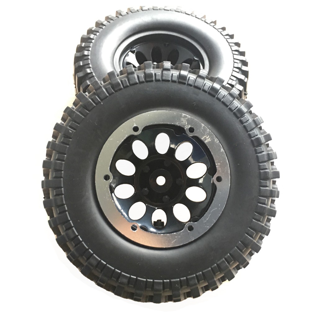Bộ 4 bánh xe lốp cao su bơm hơi dùng cho xe điều khiển từ xa loại 1:10 1:12 [tặng kèm bơm hơi mini]