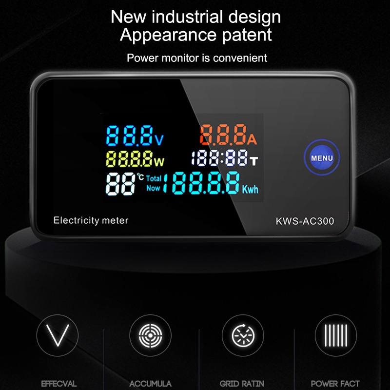 Vôn Kế Đo Năng Lượng Điện AC 50-300V 0-100A