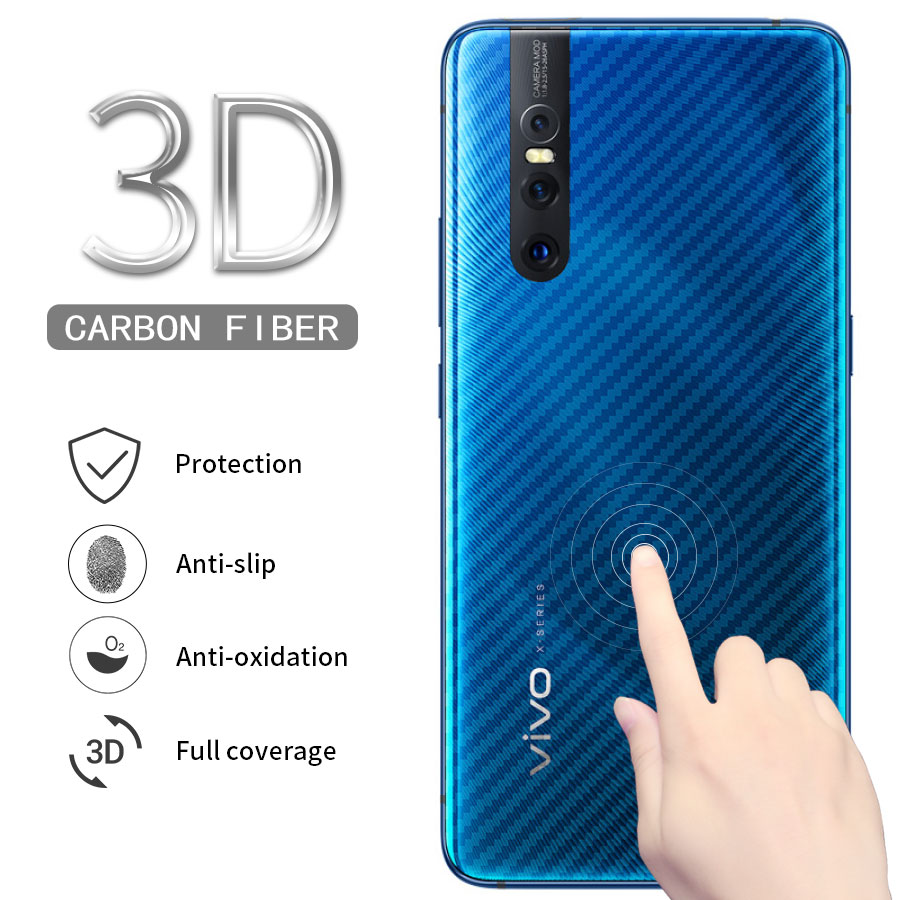 3 Miếng dán PPF mặt sau sợi carbon cho VIVO Y20 Y20S Y73 V21 V23e Y33S Y21S Y51A V19 Y11 Y12 Y15 Y17 Y19 Y81 Y91 Y93 Y30