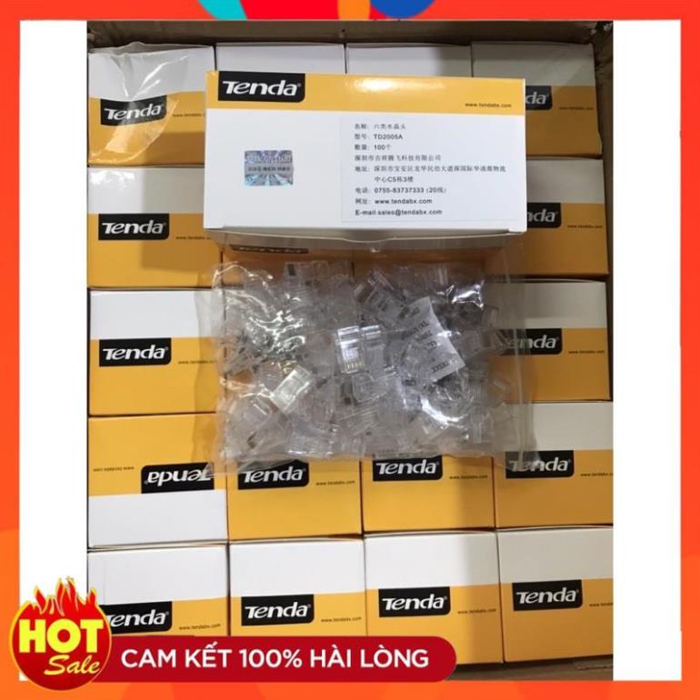 ( Chính Hãng ) Hạt bấm dây mạng Tenda cat 5 hộp 100 hạt