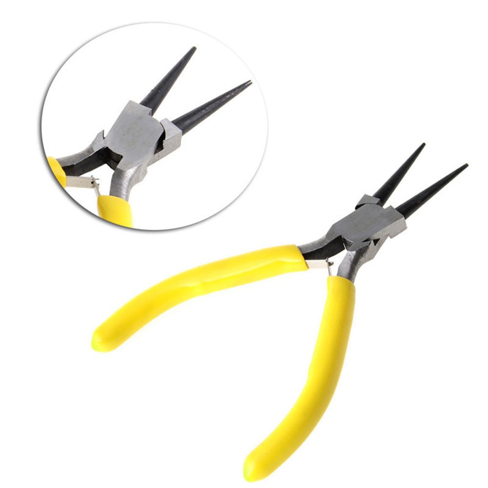 Kìm thép carbon cắt phụ kiện làm đồ trang sức thủ công DIY đầu tròn mini thiết thực nhiều màu tùy chọn
