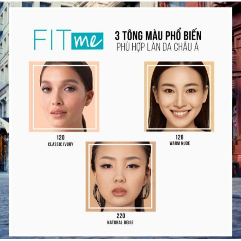 Kem Nền Mịn Nhẹ Kiềm Dầu Fit Me Dạng Gói Maybelline New York Matte Poreless Foundation 5ml