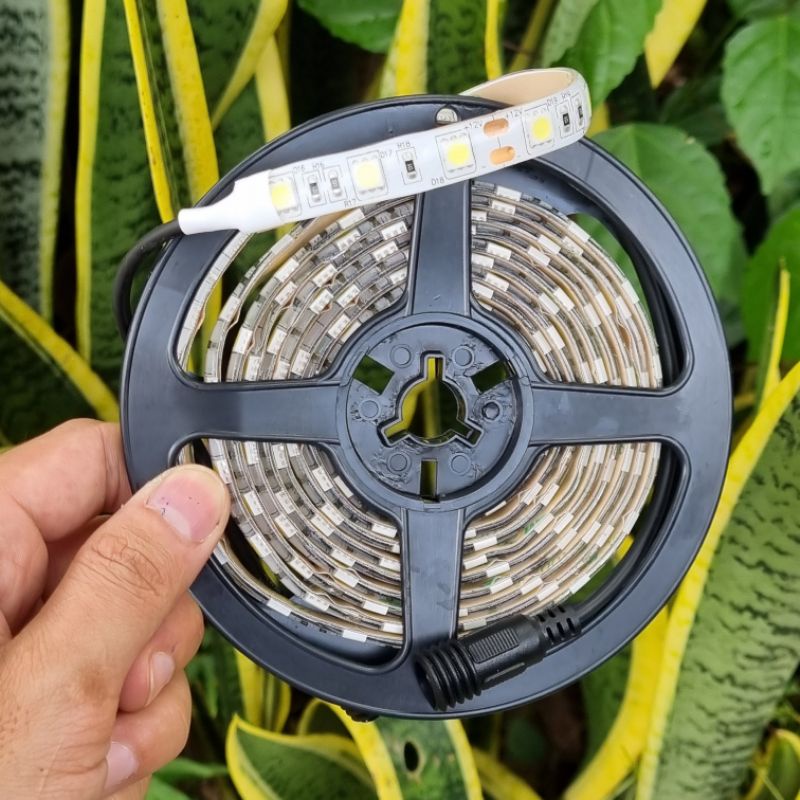 Dây đèn led 12V 12W ánh sáng trắng dài 115cm sẳn keo, chống nước - 1 cuộn 2 sợi