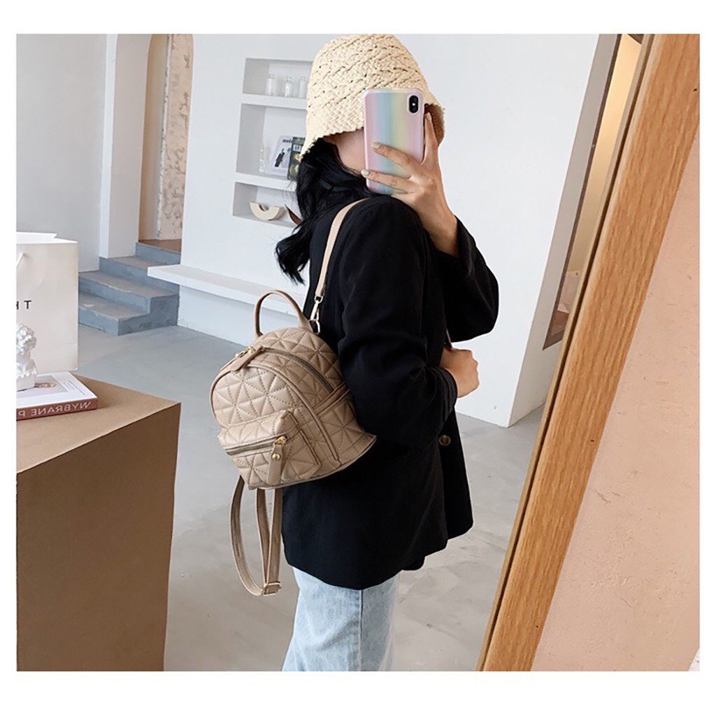 Balo Nữ Linh Store Balo Mini Da Mềm HỌA TIẾT QUẢ TRÁM Cá Tính Siêu Xinh Phong Cách Hàn Quốc