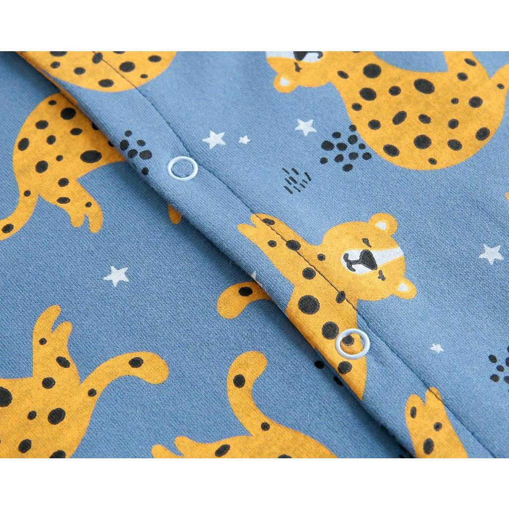 Bộ áo liền quần dài tay in họa tiết hoạt hình đáng yêu cho bé trai và bé gái